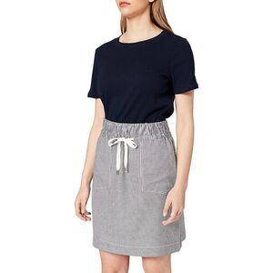 Street One Happy Skirt in Dark Gray and White Engineer Stripe
